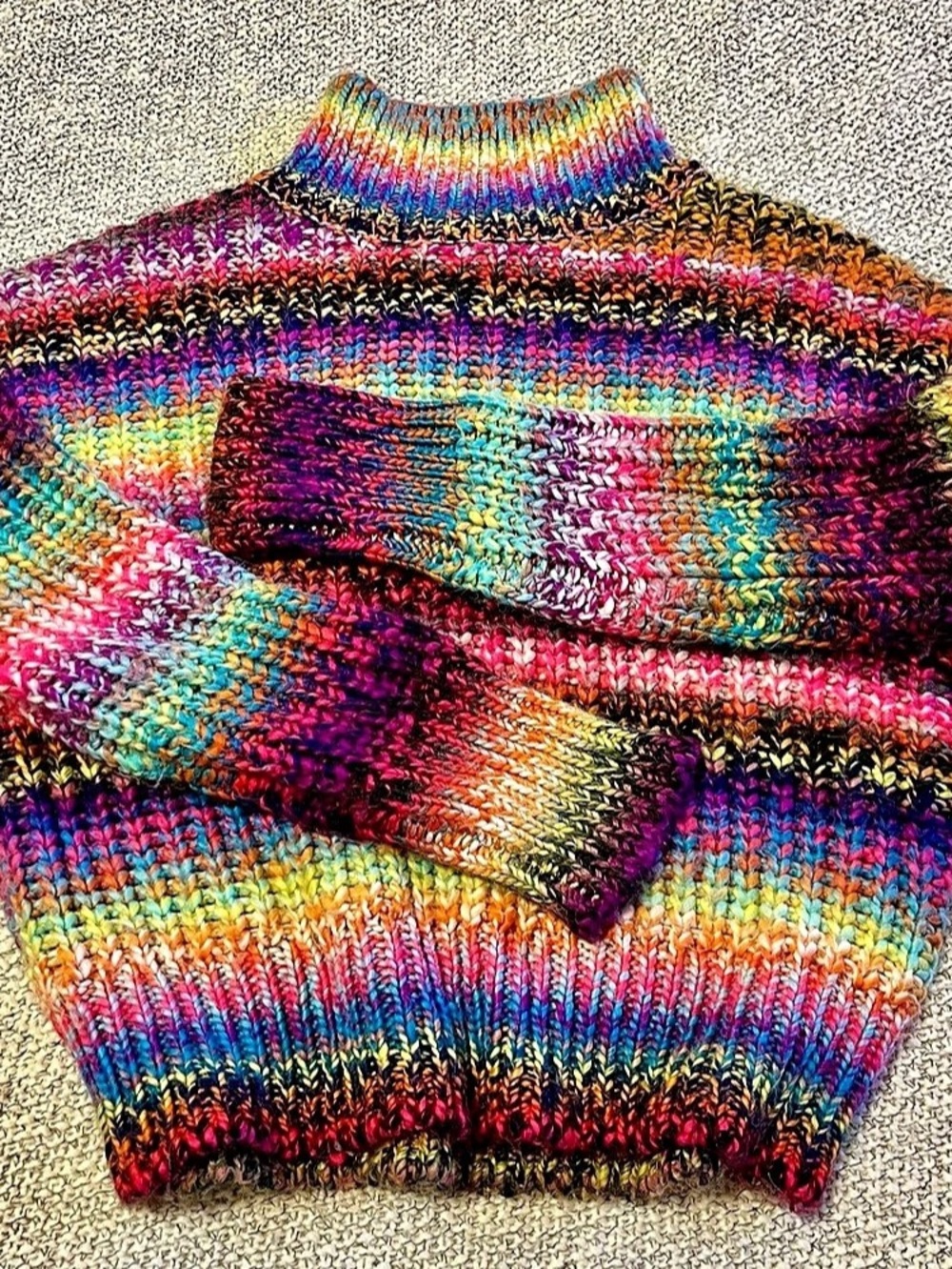 Express Y2K Every Color of the Rainbow Knit Sweater in Women’s Size Small